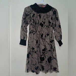 Girls Sz 12 Floral Boho Long Sleeve Dress